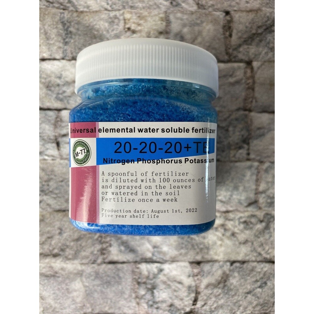 Universal Water Soluble Flower Plant Fertilizer  20-20-20 General Purpose
